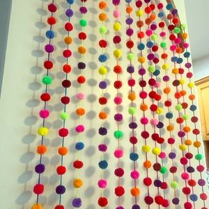 Hand made Mexican tassel curtain